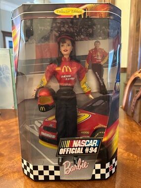 Barbie NASCAR #94 Racing Doll - Red, Yellow & Black PRICE IS FIRM!